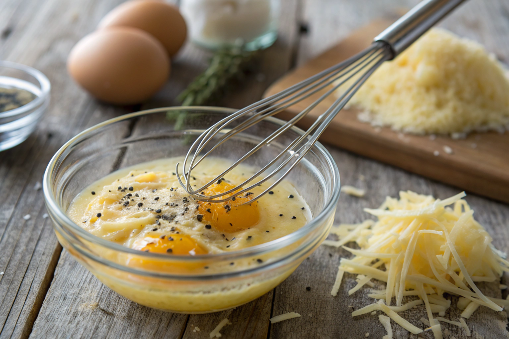 carbonara sauce preps