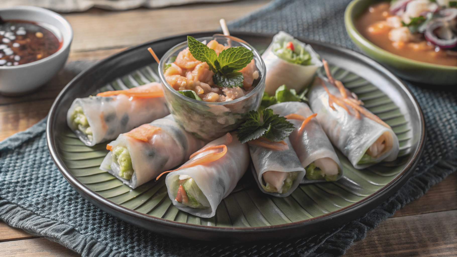 Vietnamese Spring Rolls with Dipping Sauce to Die For